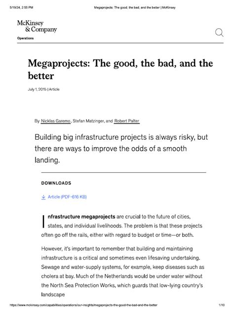 Megaprojects: The good, the bad, and the better.